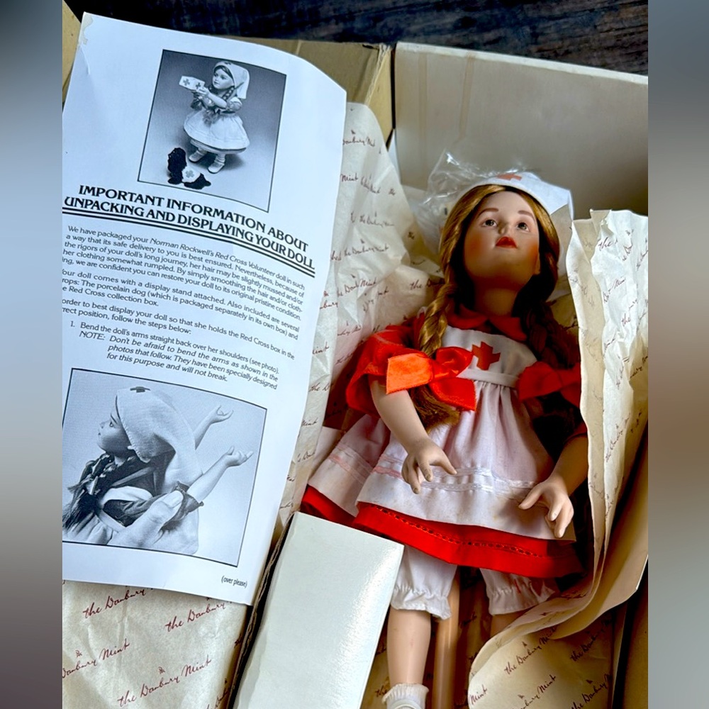 Norman Rockwell Red Cross Volunteer doll from the Danbury Mint.